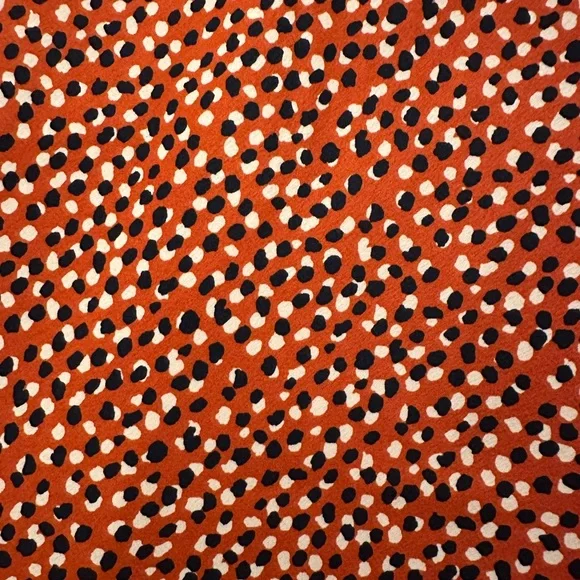 Petal & Pup Rust Polka Dot Midi Dress with Adjustable Straps - Picture 6 of 6